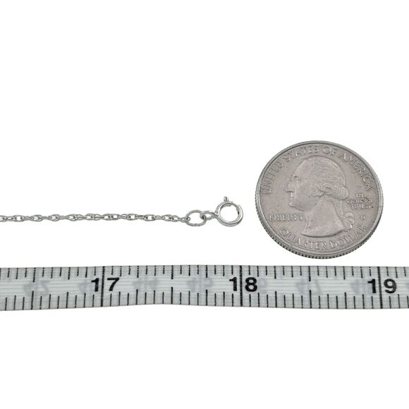 Vintage NC Sterling Silver 925 1.4mm Cable Link Chain Necklace 18" - Picture 2 of 3